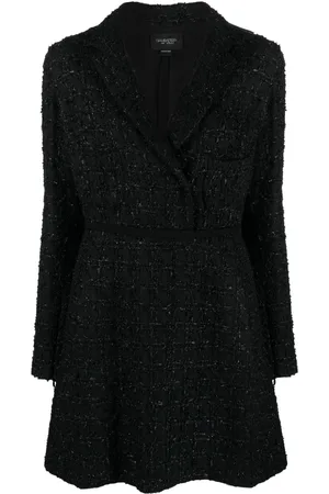 Giambattista Valli Kort kjole i tweed med V-hals
