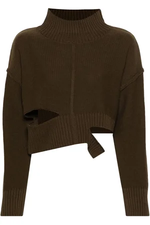 Maison Margiela Cropped trøje med slitageeffekt