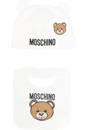 Moschino Sæt med hue med bamse-motiv og pompon