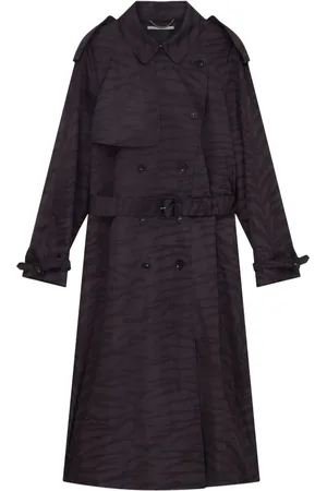 Stella McCartney Trenchcoat i genanvendt polyamid med tigertryk