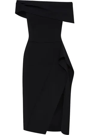 Oscar de la Renta Kjole med bånddetalje og off-shoulder-snit