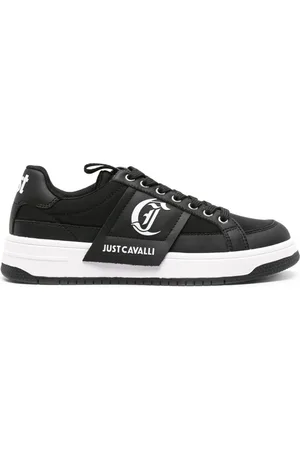 Roberto Cavalli Sneakers i læder med logotryk