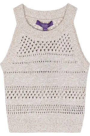 Ralph Lauren Cropped top i pointelle-strik
