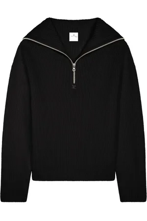 Courrèges Ribstrikket sweater med hætte