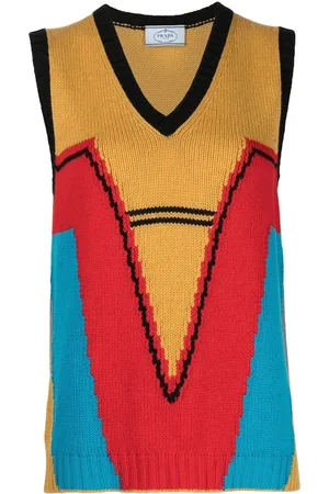 Prada Strikvest med colourblocking