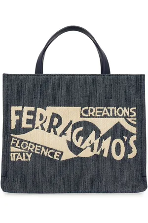 Salvatore Ferragamo Lille Venna tote med broderet logo