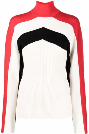 Jil Sander Trøje med rullekrave og colourblocking