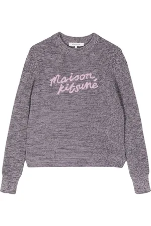 Maison Kitsuné Trøje med håndskrevet broderet logo
