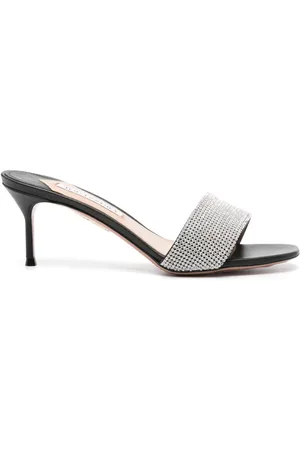 Aquazzura Wonderland 65mm mules med krystaller