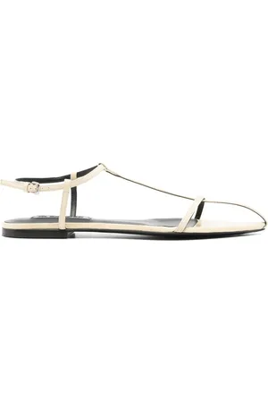 Jil Sander Flade lædersandaler