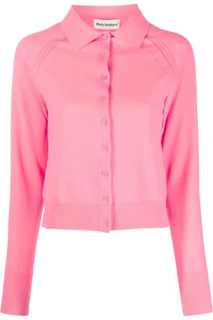 Molly Goddard Cropped pointelle-strikket cardigan