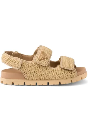 Prada Vævede sandaler med logoplade