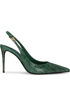 Dolce & Gabbana 90 mm Lollo slingback-pumps med slangeskindseffekt