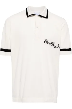 BLUE SKY INN Polo i strik med broderet logo