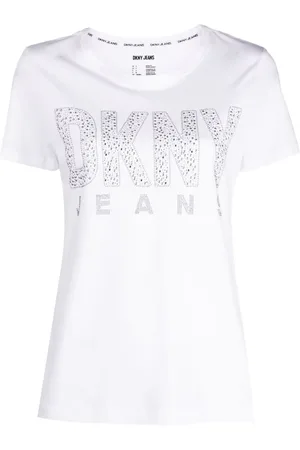 DKNY Kortærmet T-shirt med nitteudsmykning