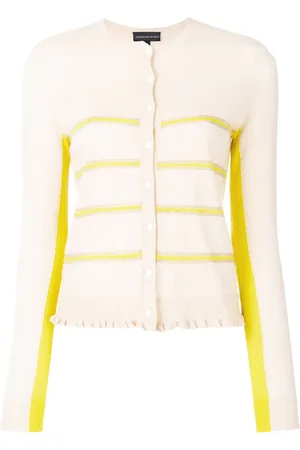 Cashmere In Love Cropped Capucine cardigan med striber