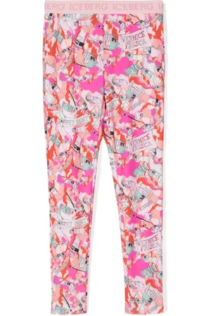 Iceberg Leggings med logobånd i taljen og tube-tryk