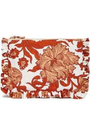 La DoubleJ Clutch med flæser og blomstertryk