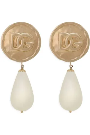 Dolce & Gabbana Logoprægede øreringe med lynlås