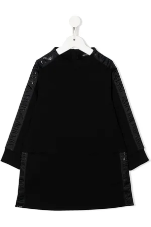 Emporio Armani Langærmet kjole med logobånd