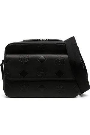 MCM Messenger-taske i læder med monogram