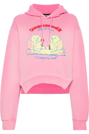 Dsquared2 Cropped hættetrøje med grafisk tryk