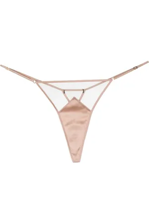 Kiki de Montparnasse G-streng i silke med mesh-detalje