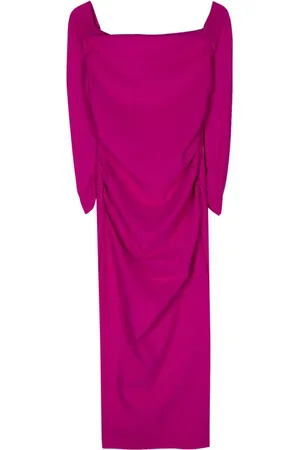CHIARA BONI Mellemlang pencil-kjole med asymmetrisk skulder