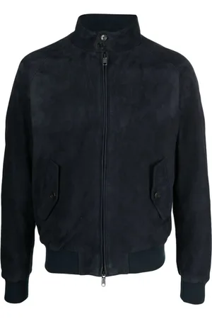 Baracuta G9 Harrington jakke i ruskind med paneler