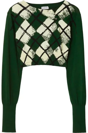 Burberry Cropped trøje i fin strik