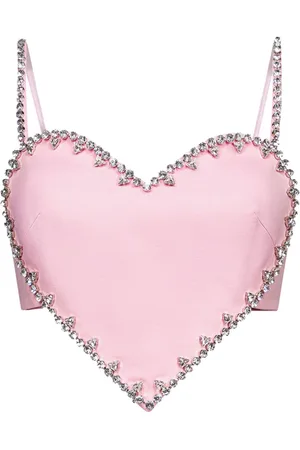 AREA Croptop med krystalhjerte