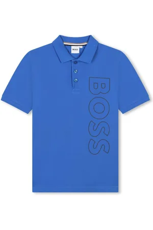 HUGO BOSS Piqué-vævet polo med logotryk