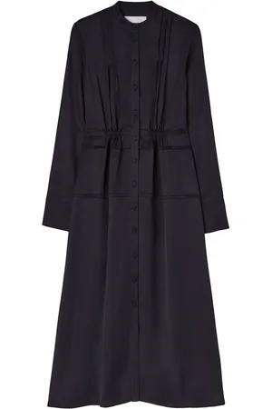 Jil Sander Midi skjortekjole med båndkrave