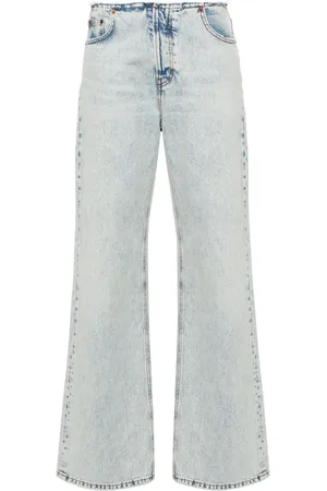 haikure Frynsede Korea jeans med lige ben