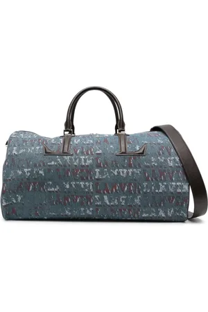 Lanvin X Future holdall-taske i denim med monogram-mønster