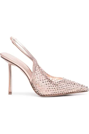 LE SILLA 100mm pumps i mesh med rhinsten-udsmykning