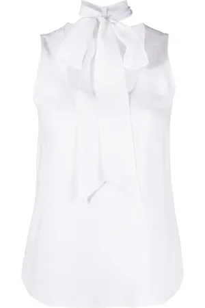 Moschino ærmeløs bluse med sløjfedetalje