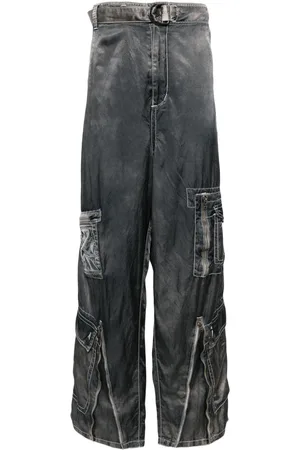 Maison Mihara Yasuhiro Parachute bukser i twill med brede ben