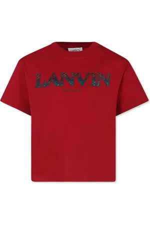 Lanvin T-shirt med broderet logo og rund hals