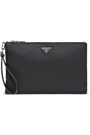 Prada Re-Nylon clutch med trekantet logo