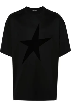 MUGLER T-shirt med stjerne-flock-tekstur