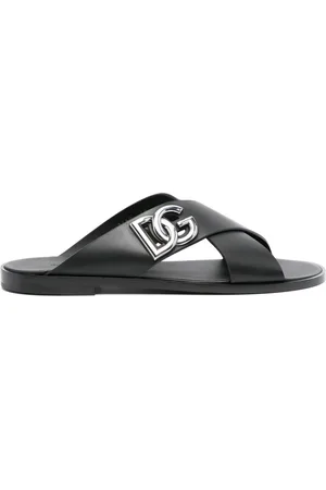Dolce & Gabbana Lædersandaler med DG-logo