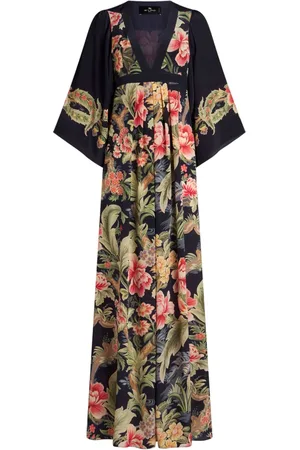 Etro Kjole i crepe-de-chine med blomstret tryk