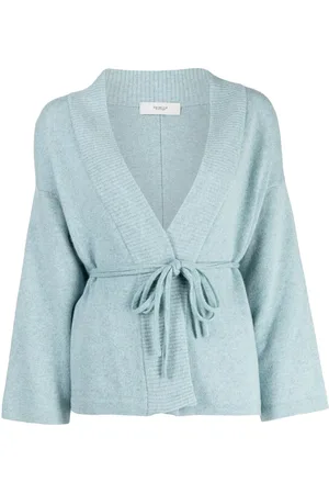 PRINGLE OF SCOTLAND Cardigan med ribbet kant