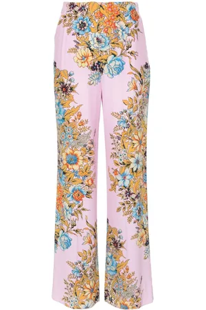Etro Bukser med lige ben og blomstertryk