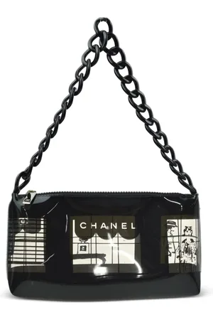 CHANEL Skuldertaske med vinduetryk fra 2003