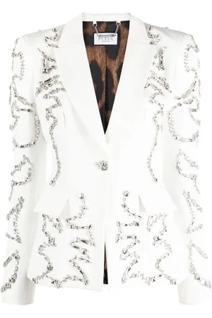Philipp Plein Enkeltradet blazer med krystaludsmykning