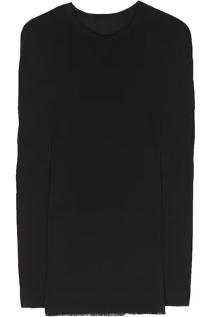 Issey Miyake Finstrikket top med frynser