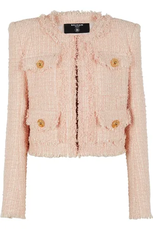 Balmain Jakke i tweed uden krave