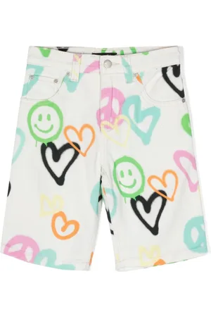 Molo Denimshorts med kunstgraffiti-tryk